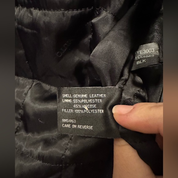 Vince Camuto Mens Motorcycle Jacket Leather - Picture 12 of 13